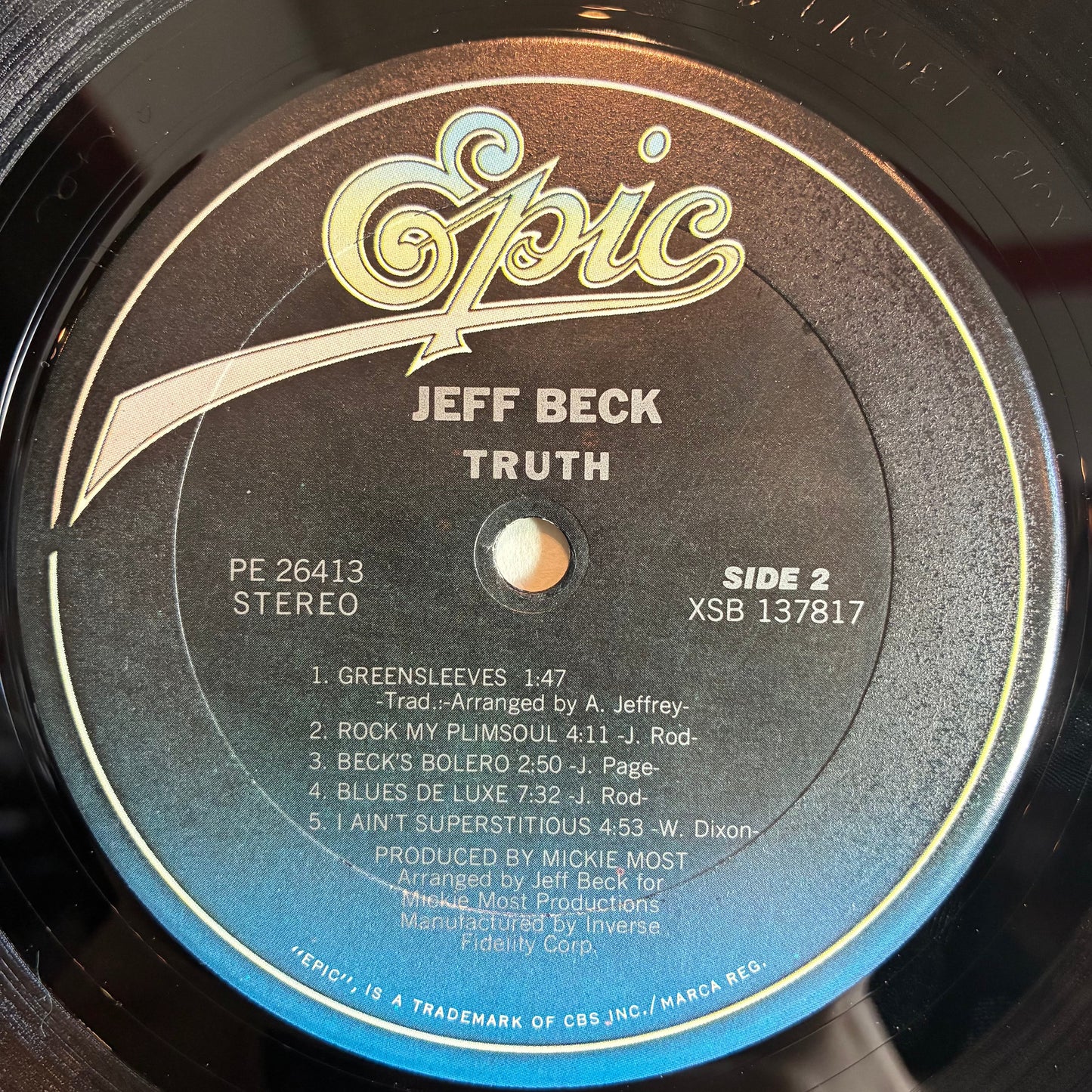 Jeff Beck - Truth (VINYL) | Excellent (EX)