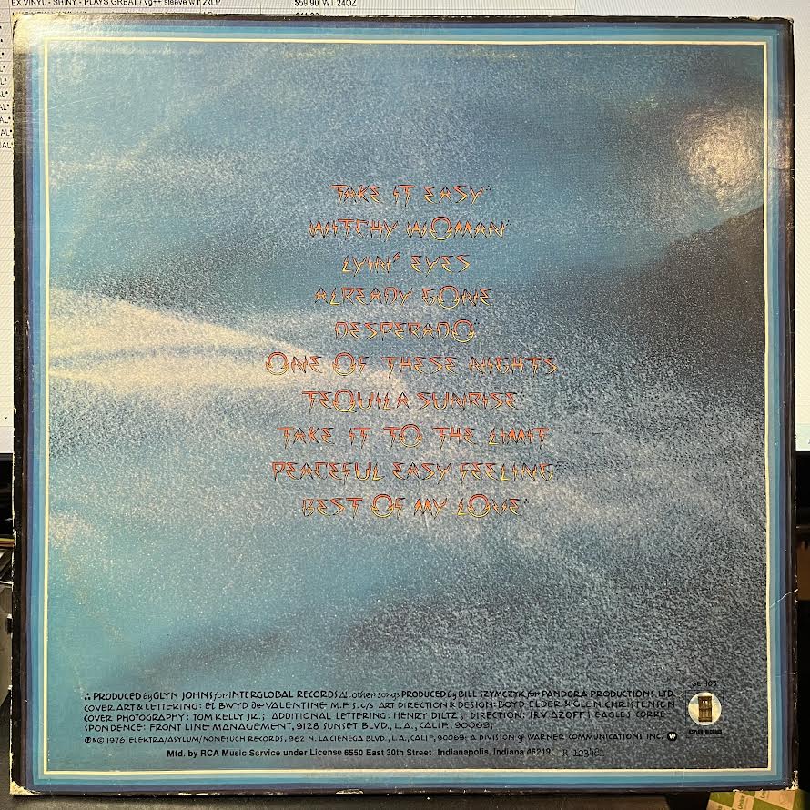 Eagles - Their Greatest Hits 1971-1975 (VINYL) | Near Mint- (NM-) Very Good Plus (VG+)