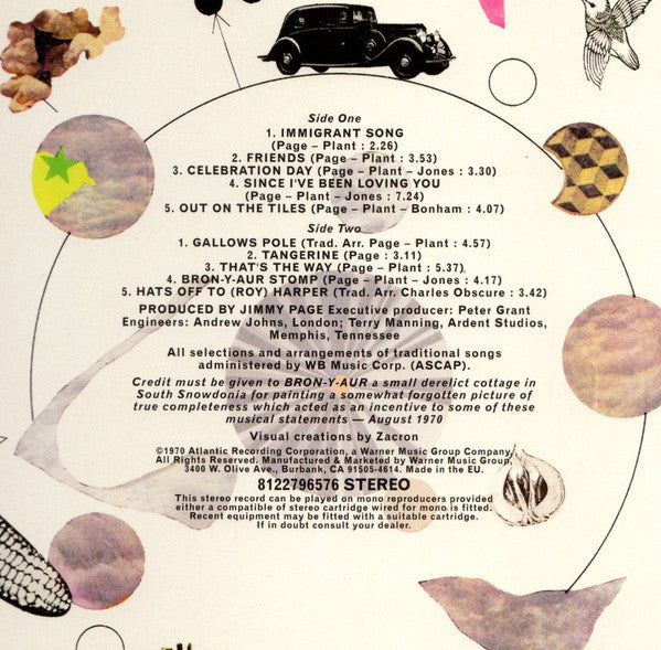 Led Zeppelin - Led Zeppelin III (VINYL) | Near Mint (NM or M-)