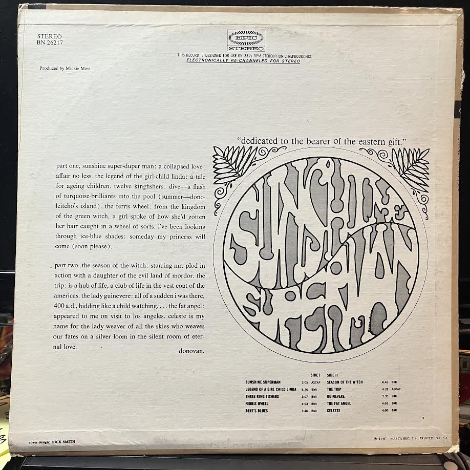 Donovan - Sunshine Superman (VINYL) | Near Mint- (NM-) Excellent (EX)