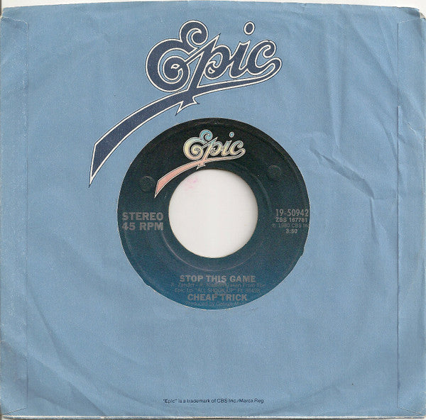 Cheap Trick - Stop This Game (7" VINYL) | Near Mint (NM) Near Mint (NM)