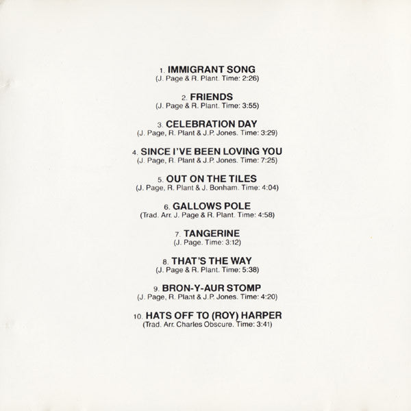 Led Zeppelin - Led Zeppelin III (CD) | Near Mint (NM) Near Mint (NM)