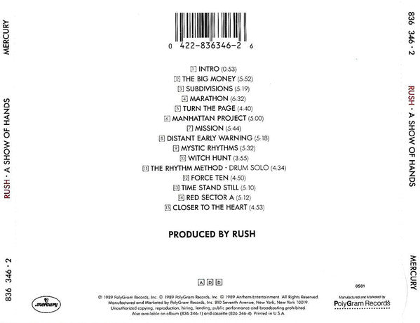 A Show Of Hands (CD) | Near Mint (NM) Near Mint (NM)