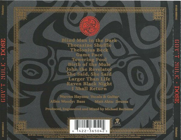 Gov't Mule - Dose (CD) | Near Mint (NM) Near Mint (NM)