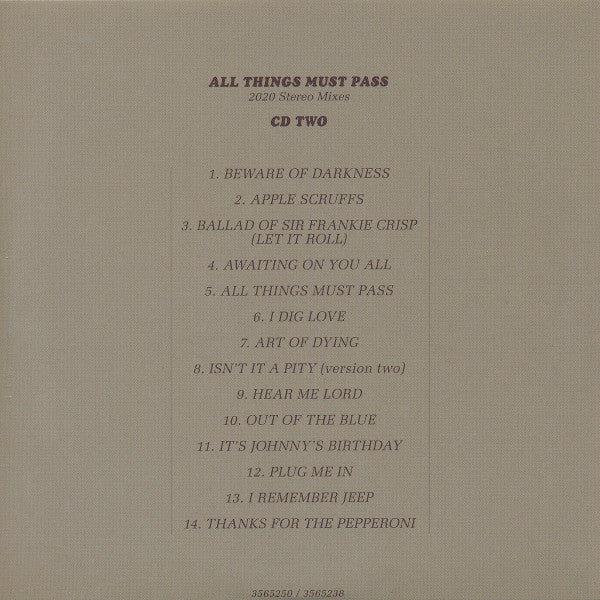 George Harrison - All Things Must Pass (50th Anniversary) (CD BOX SET) | Near Mint (NM) Near Mint (NM)