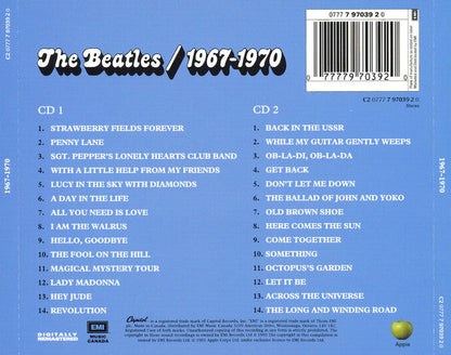 The Beatles - 1967-1970 (2xCD CANADA) | Near Mint (NM) Near Mint (NM)