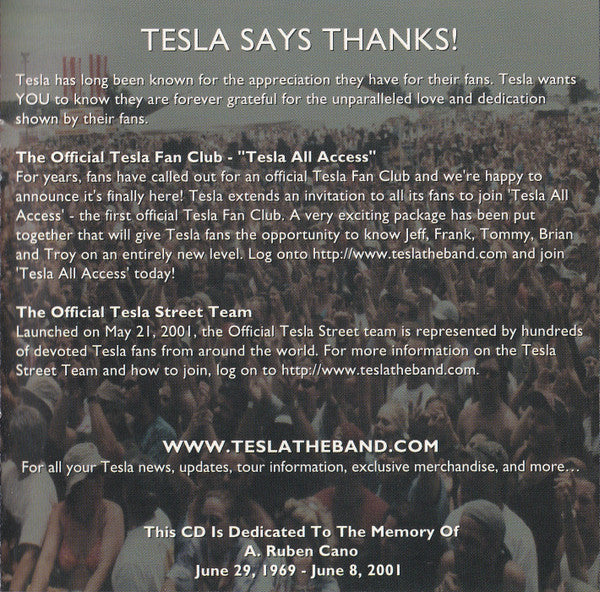 Tesla - Standing Room Only (CD) | Near Mint (NM or M-) Near Mint (NM)