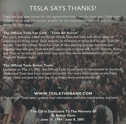 Tesla - Standing Room Only (CD) | Near Mint (NM or M-) Near Mint (NM)