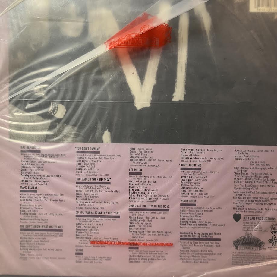 Joan Jett - Bad Reputation (VINYL) | Near Mint (NM) Near Mint (NM)