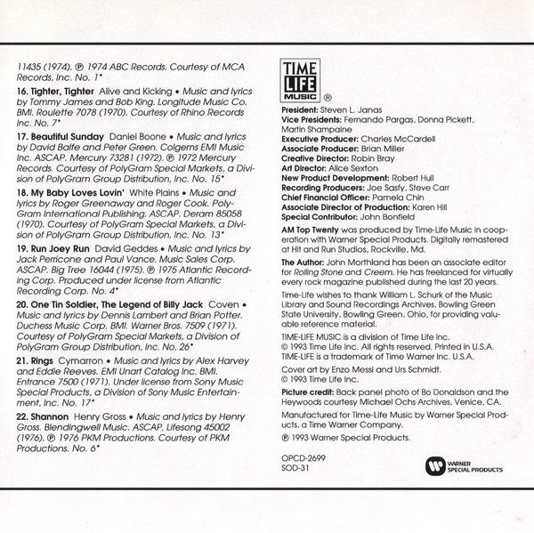 Various - Sounds Of The Seventies - AM Top Twenty (CD) | Near Mint (NM) Near Mint (NM)
