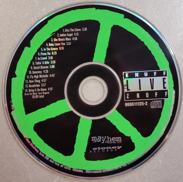 Enuff Z'nuff - Live (CD) | Near Mint (NM or M-)