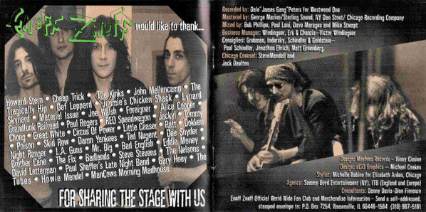 Enuff Z'nuff - Live (CD) | Near Mint (NM or M-)