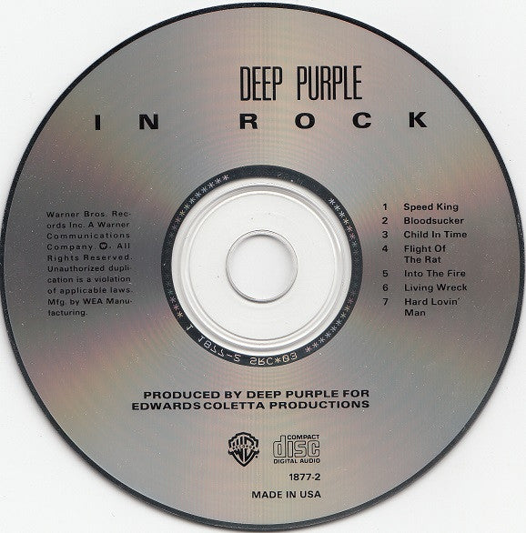 Deep Purple - In Rock (CD) | Near Mint (NM) Excellent (EX)