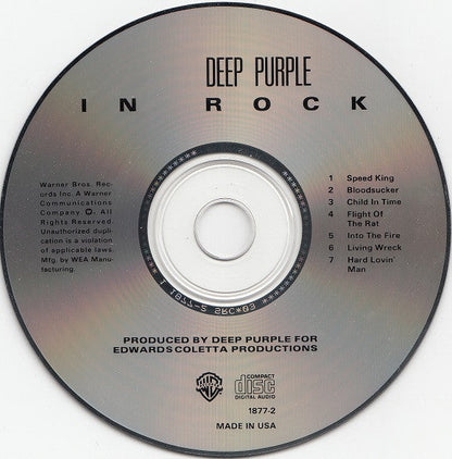 Deep Purple - In Rock (CD) | Near Mint (NM) Excellent (EX)