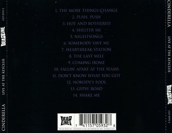 Cinderella (3) - Live At The Key Club (CD) | Near Mint (NM) Near Mint (NM)