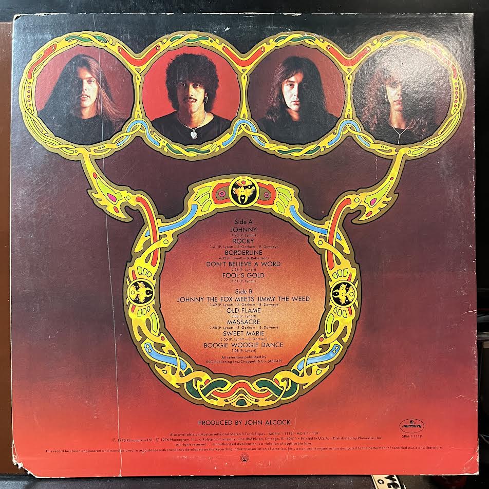 Thin Lizzy - Johnny The Fox (VINYL) | Near Mint (NM or M-) Very Good Plus Plus (VG++)