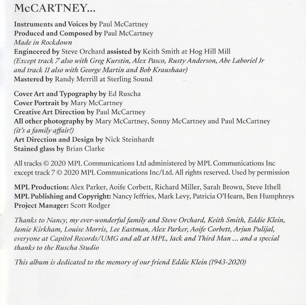 Paul McCartney - McCartney III (CD) | Near Mint (NM) Near Mint (NM)