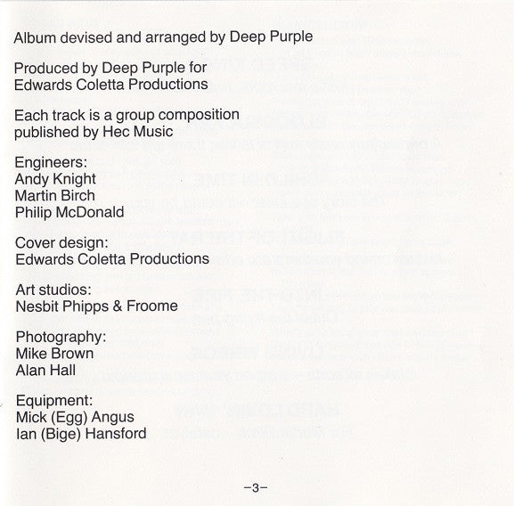 Deep Purple - In Rock (CD) | Near Mint (NM) Excellent (EX)