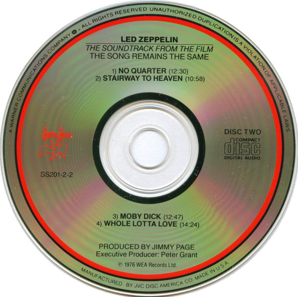 Led Zeppelin - The Soundtrack From The Film The Song Remains The Same (2xCD) | Near Mint (NM) Near Mint (NM)