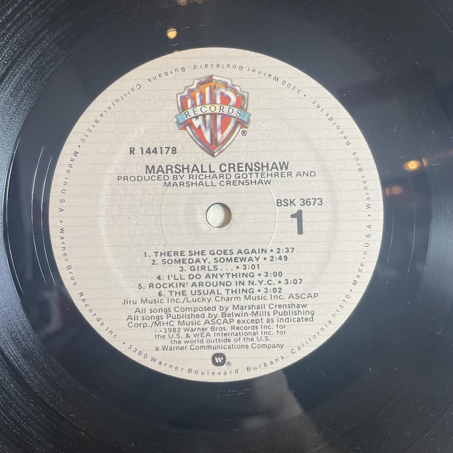 Marshall Crenshaw - Marshall Crenshaw (VINYL) | Near Mint (NM) Excellent+ (EX+)