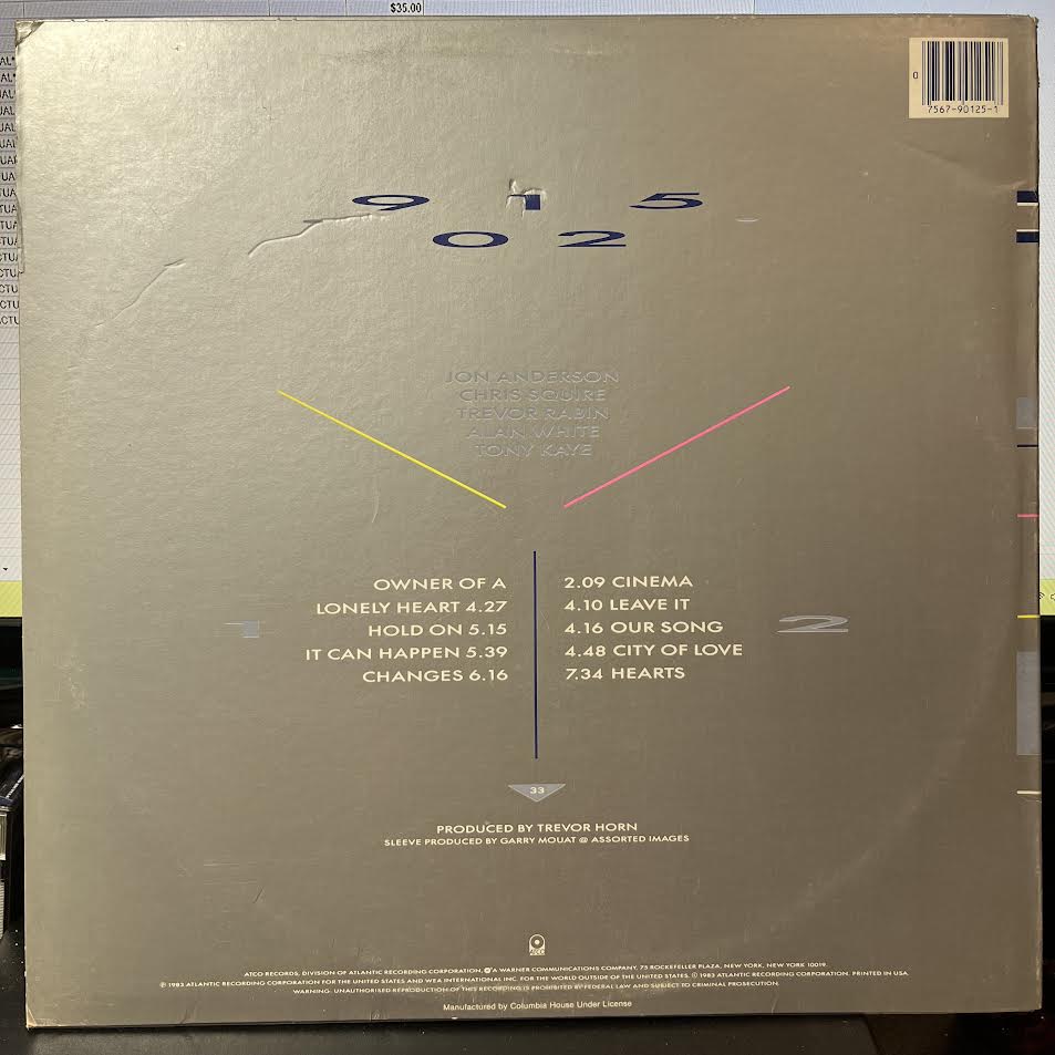 Yes - 90125 (VINYL) | Near Mint (NM) Excellent+ (EX+)