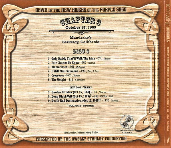 New Riders Of The Purple Sage - Bear's Sonic Journals: Dawn Of The New Riders Of The Purple Sage (4xCD BOX) | Near Mint (NM) Excellent+ (EX+)