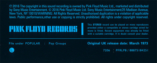 Pink Floyd - The Dark Side Of The Moon (VINYL) | Near Mint (NM or M-)