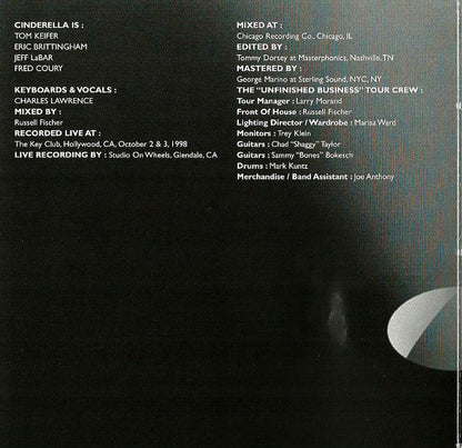 Cinderella (3) - Live At The Key Club (CD) | Near Mint (NM) Near Mint (NM)