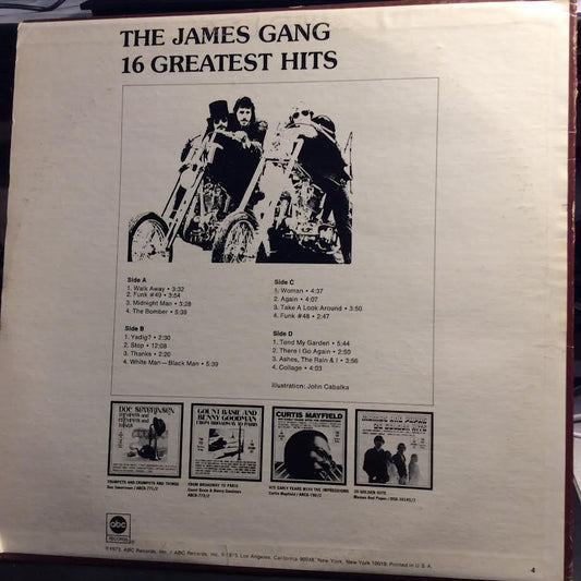 James Gang - 16 Greatest Hits (2xVINYL) | Near Mint (NM) Very Good (VG)