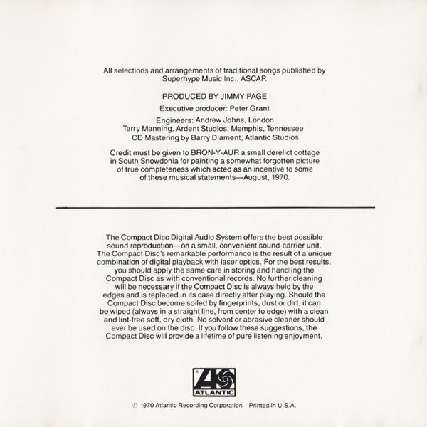Led Zeppelin - Led Zeppelin III (CD) | Near Mint (NM) Near Mint (NM)