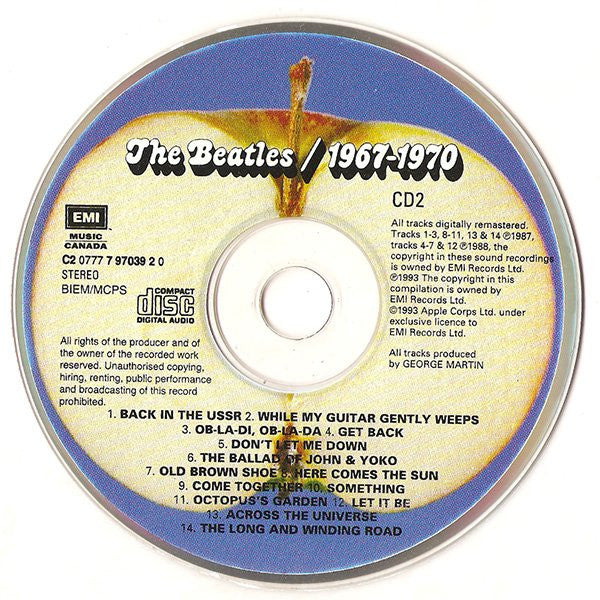 The Beatles - 1967-1970 (2xCD CANADA) | Near Mint (NM) Near Mint (NM)