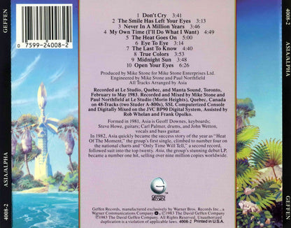 Asia (2) - Alpha (CD) | Near Mint (NM) Near Mint (NM)