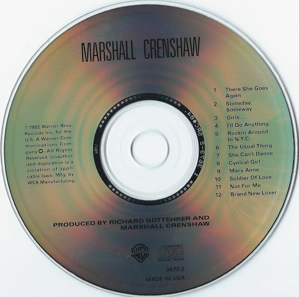 Marshall Crenshaw (CD) | Near Mint (NM) Near Mint (NM)