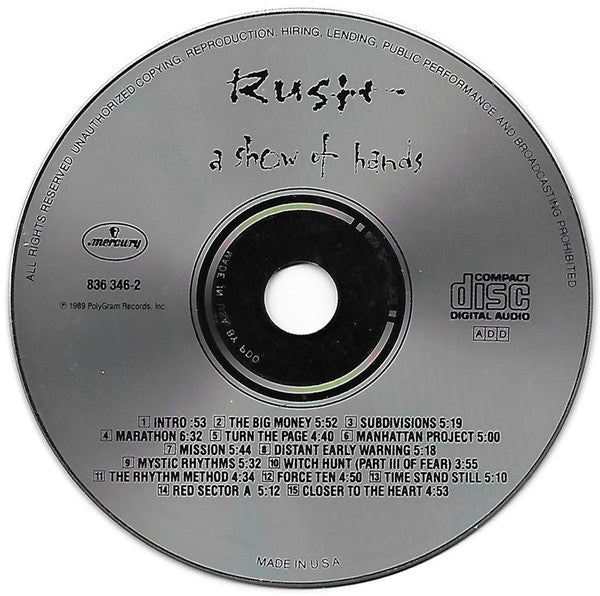A Show Of Hands (CD) | Near Mint (NM) Near Mint (NM)