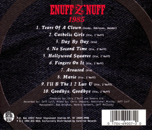 Enuff Z'nuff - 1985 (CD) | Near Mint (NM or M-)