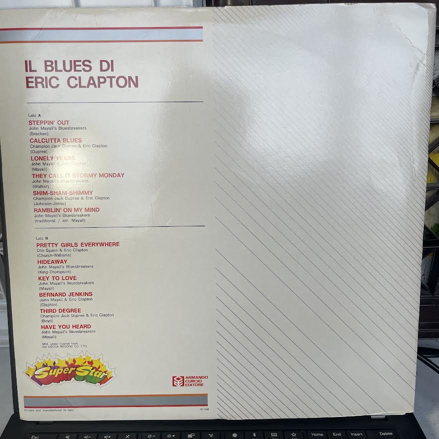 Eric Clapton - Il Blues Di Eric Clapton (VINYL) | Near Mint (NM) Excellent (EX)