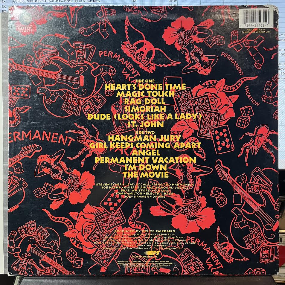 Aerosmith - Permanent Vacation (VINYL) | Near Mint (NM or M-) Excellent+ (EX+)