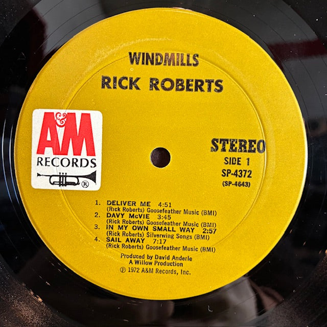 Rick Roberts - Windmills (VINYL) | Near Mint (NM or M-) Excellent (EX)