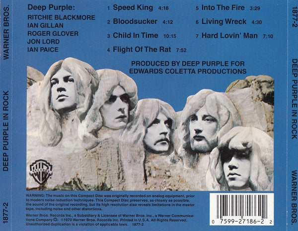 Deep Purple - In Rock (CD) | Near Mint (NM) Excellent (EX)