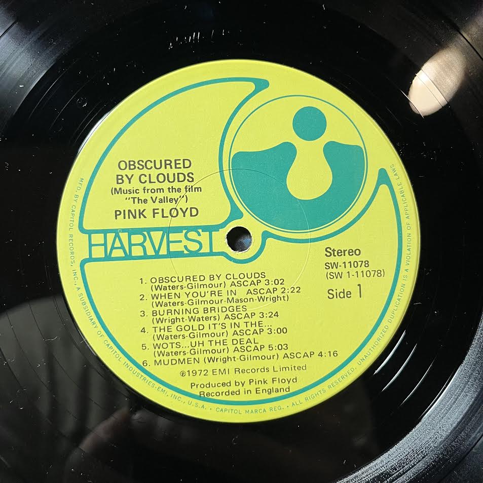 Pink Floyd - Obscured By Clouds (VINYL) | Near Mint (NM or M-) Excellent+ (EX+)
