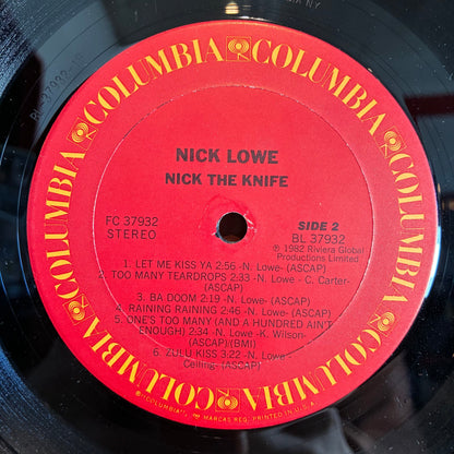 Nick Lowe - Nick The Knife (VINYL) | Near Mint (NM or M-) Very Good Plus (VG+)