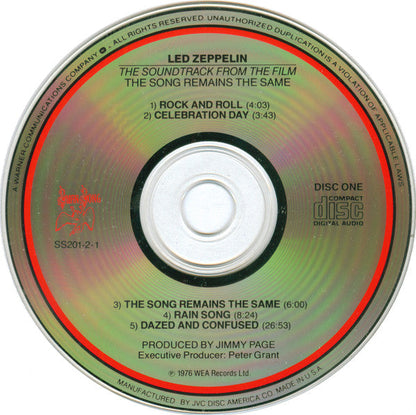 Led Zeppelin - The Soundtrack From The Film The Song Remains The Same (2xCD) | Near Mint (NM) Near Mint (NM)