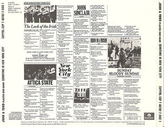 John Lennon & Yoko Ono - Some Time In New York City (2xCD) | Near Mint (NM) Near Mint (NM)