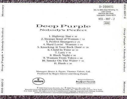 Deep Purple - Nobody's Perfect (CD) | Near Mint (NM) Near Mint (NM)