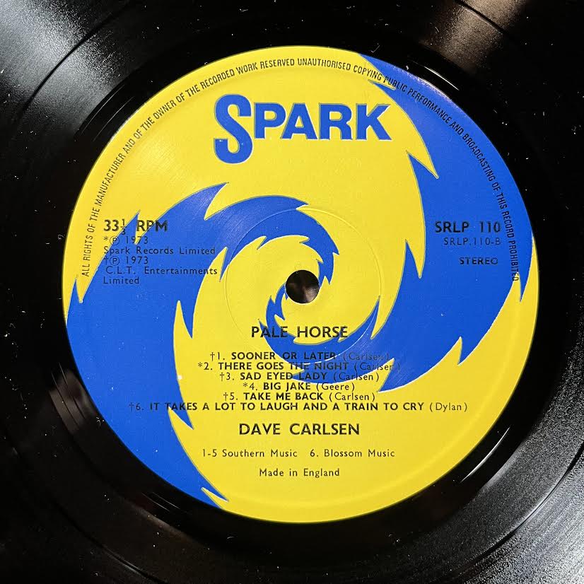 Dave Carlsen - Pale Horse (VINYL) | Near Mint (NM) Near Mint- (NM-)