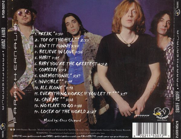 Enuff Z'nuff - Paraphernalia (CD) | Near Mint (NM or M-)