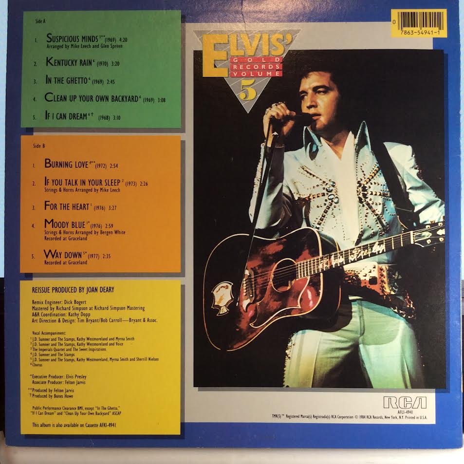 Elvis Presley - Elvis' Gold Records Volume 5 (VINYL) | Near Mint (NM) Near Mint (NM)