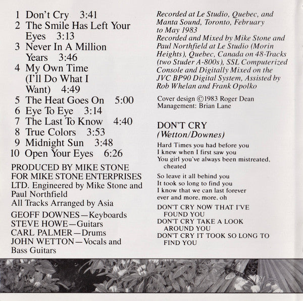Asia (2) - Alpha (CD) | Near Mint (NM) Near Mint (NM)