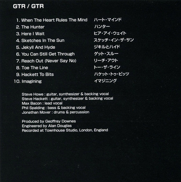 GTR (2) - GTR (CD) | Near Mint (NM or M-) Near Mint (NM)