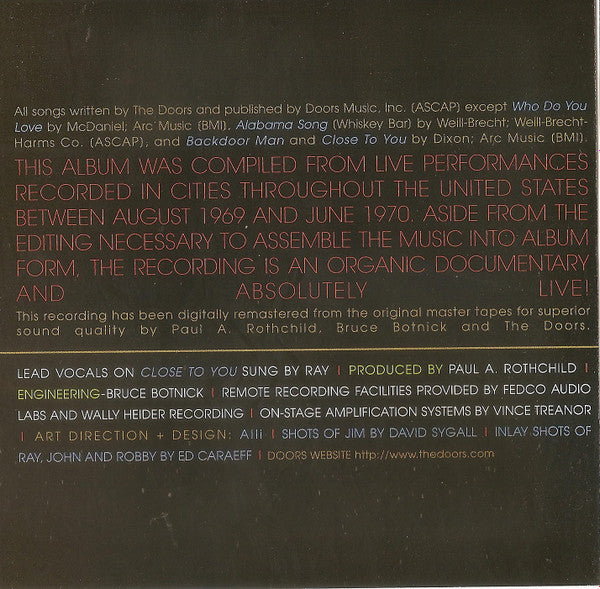 The Doors - Absolutely Live (CD) | Near Mint (NM or M-)